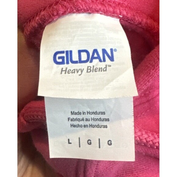 BEST REALTOR EVER. Bright PINK W/ BLACK Writing Hoodie Cotton Polyester SZ L - Picture 4 of 5